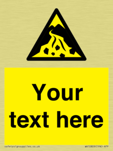 Custom Warning: Debris flow zone